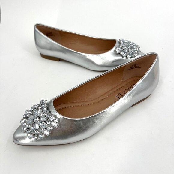Journee Collection Renzo Ballet Flats in Silver Size 8W MSRP $90 - Picture 3 of 16
